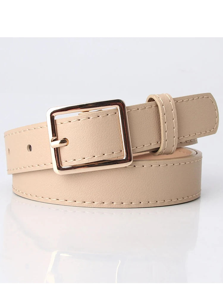 Fashion Gold Square Buckle Waist Belt