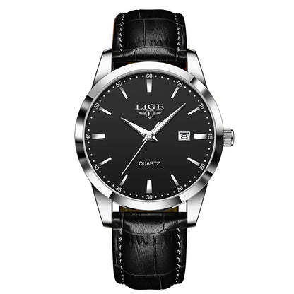 LIGE Luxury Sport Leather Watch – 2025 Collection