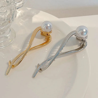 Metal Pearl Hair Clips