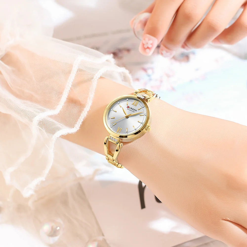 Luxury Diamond Quartz Watch – Timeless Elegance