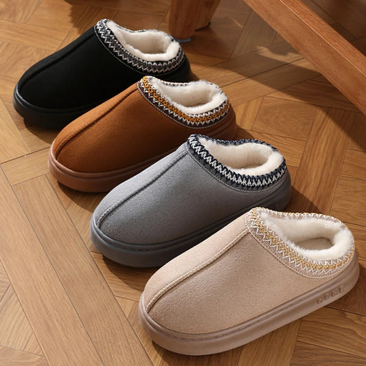 Fluffy Platform Winter Slippers – 2024/2025 Collection
