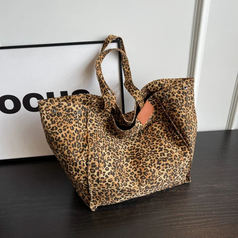 Leopard Print Fashion Shopper Bag