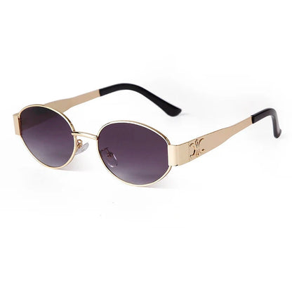 Retro Pilot Oval Sunglasses