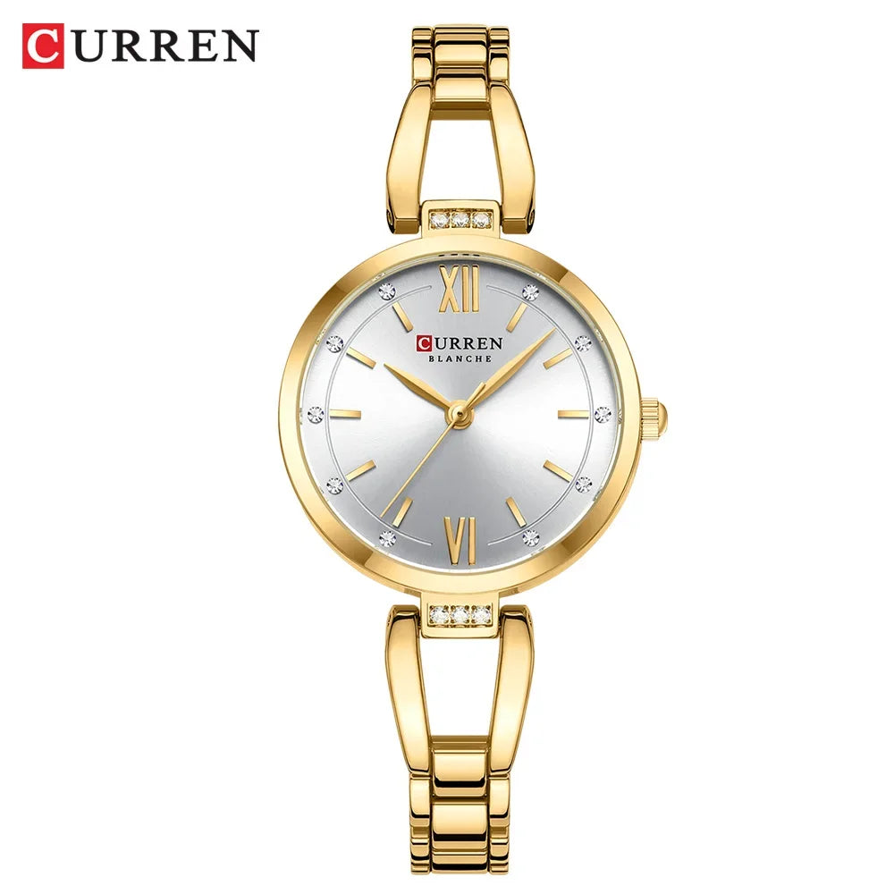 Luxury Diamond Quartz Watch – Timeless Elegance