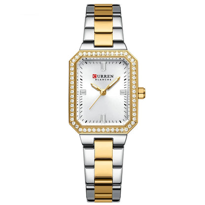 Luxury Rectangular Women’s Watch – Sparkling Elegance
