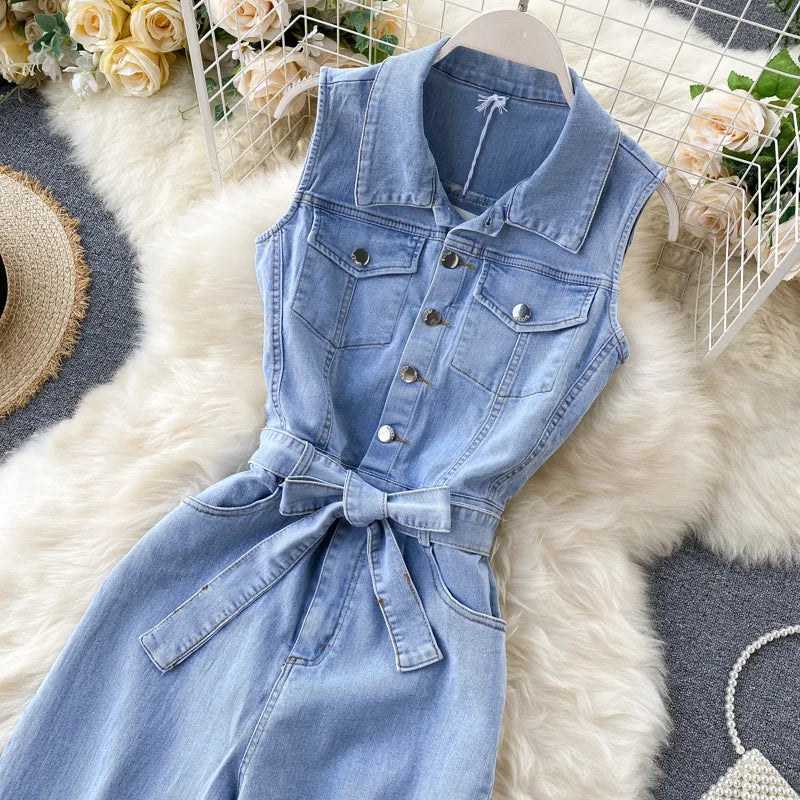 Claire Denim Jumpsuit