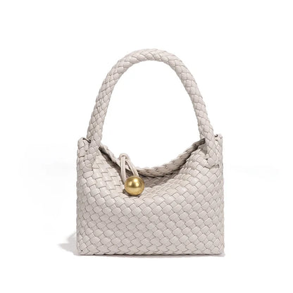 Vegan Leather Woven Shoulder Bag – 2025 Collection