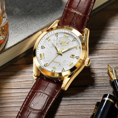 LIGE Luxury Sport Leather Watch – 2025 Collection