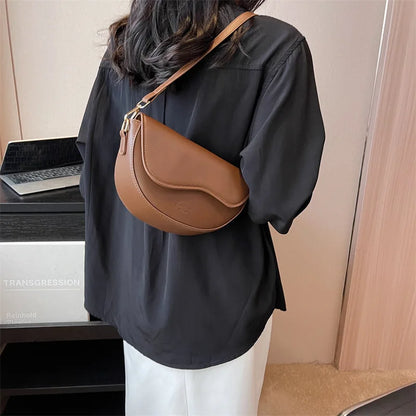 Leather Saddle Armpit Bag