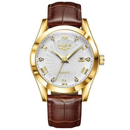 LIGE Luxury Sport Leather Watch – 2025 Collection
