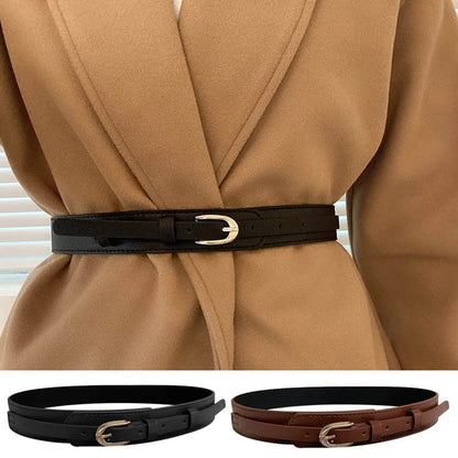 Retro Metal Buckle Waist Belt