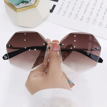 Octagonal Rimless Sunglasses