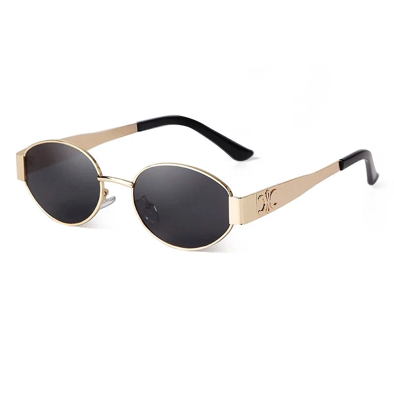 Retro Pilot Oval Sunglasses