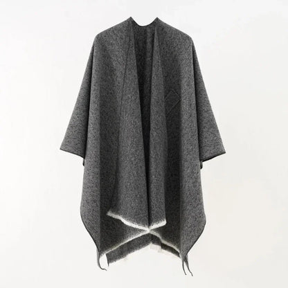 Cashmere-Feel Cape Shawl