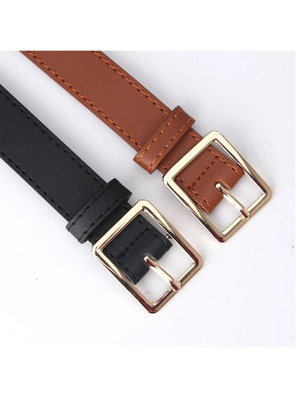 Fashion Gold Square Buckle Waist Belt