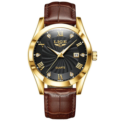 LIGE Luxury Sport Leather Watch – 2025 Collection