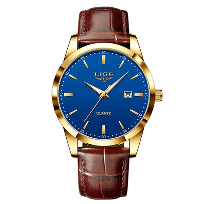 LIGE Luxury Sport Leather Watch – 2025 Collection