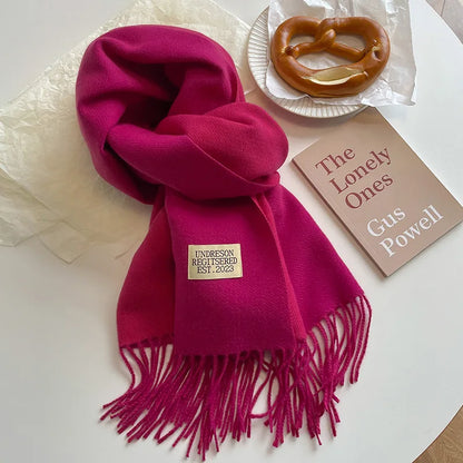 Double-Sided Faux Cashmere Winter Scarf – Winter 2025