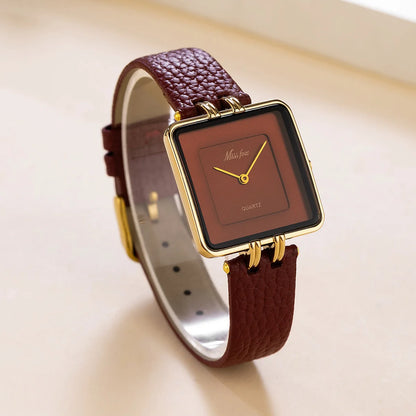 Amira Wine Red Square Watch