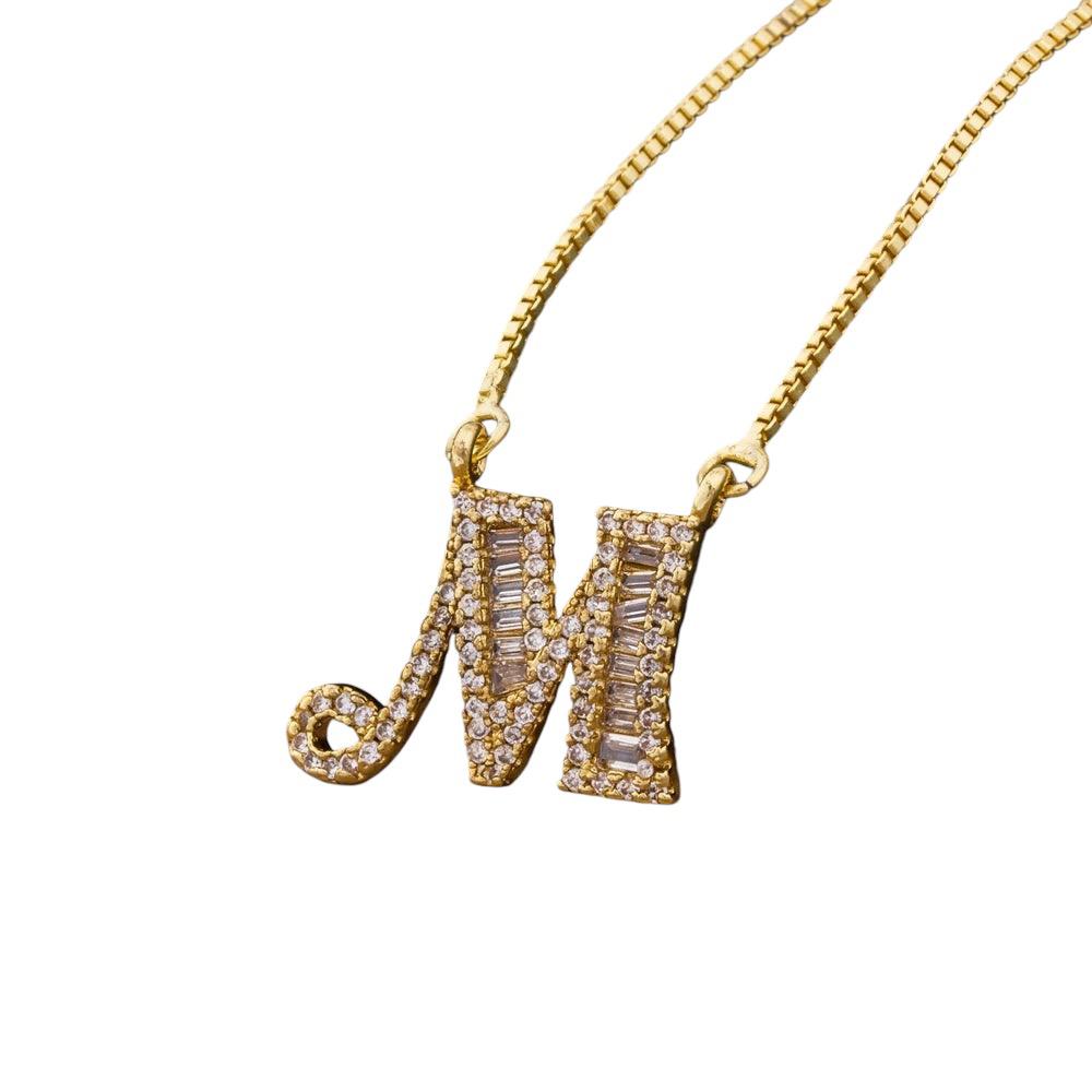 Gold Color A-Z Letters Necklace