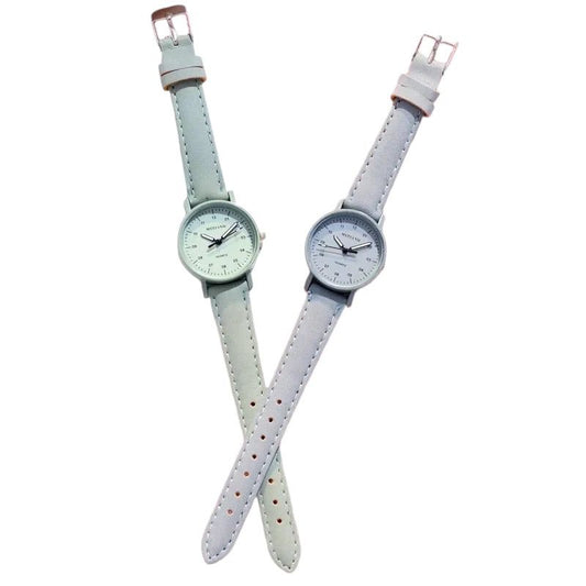 Quartz Watch with Waterproof PU Leather Strap