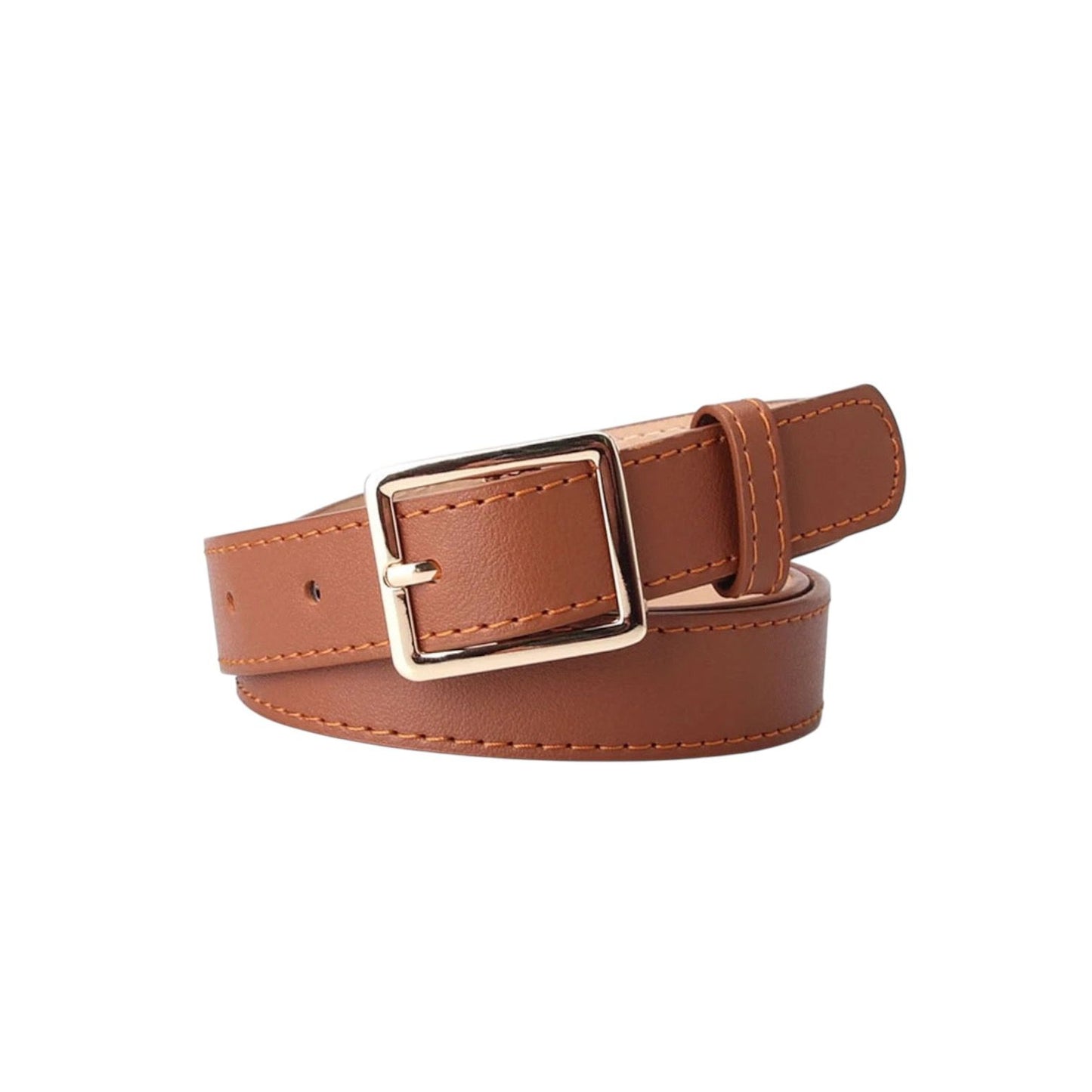 Fashion Gold Square Buckle Waist Belt