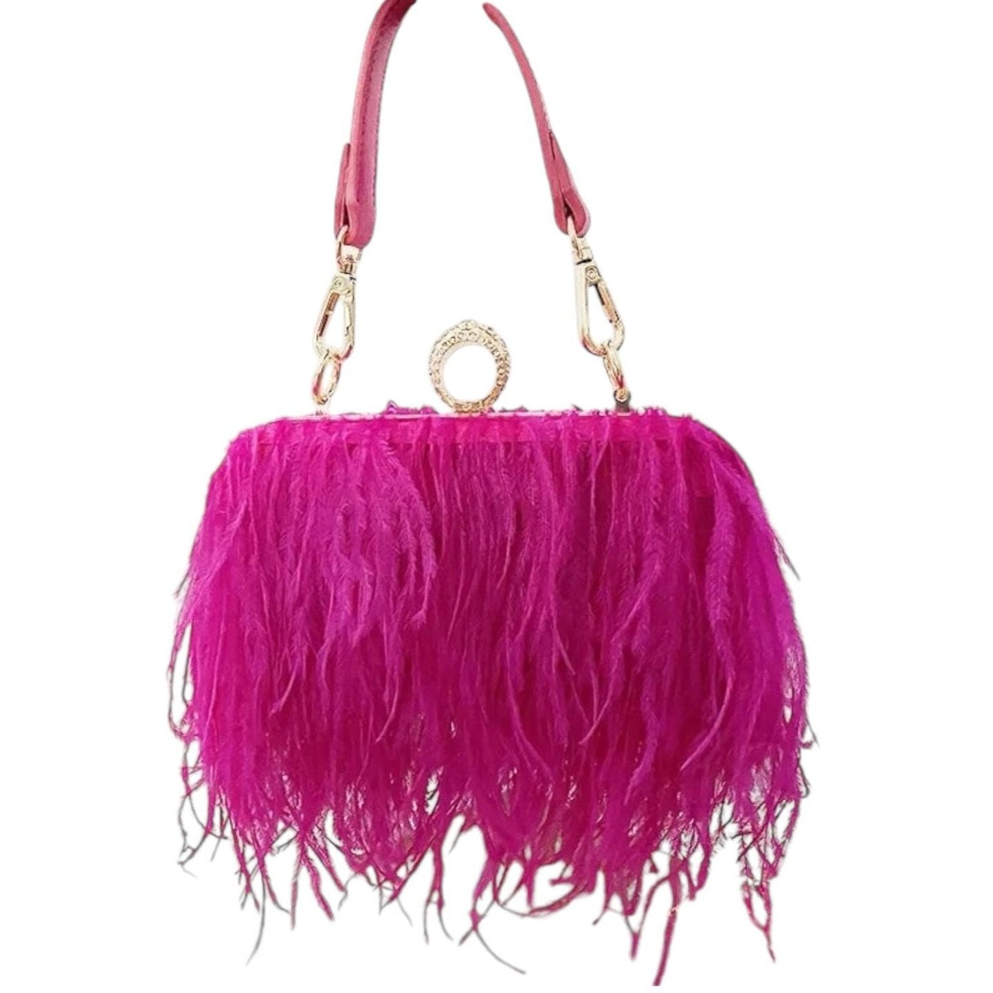 Britt Feather Clutch