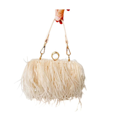 Britt Feather Clutch