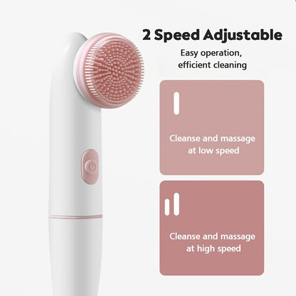 2-in-1 Electric Face Cleansing Brush with Massage