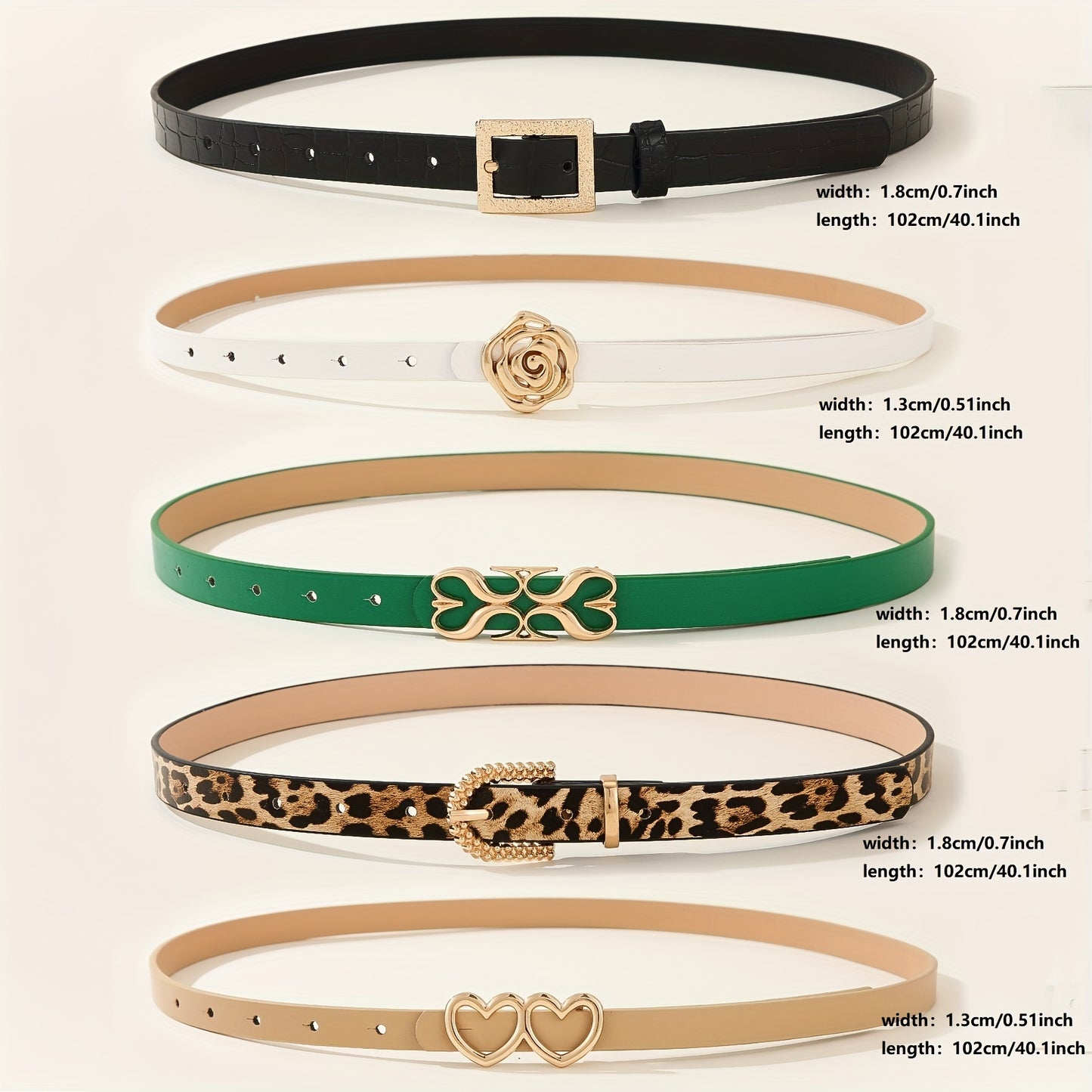 5-Pieces Belt Set